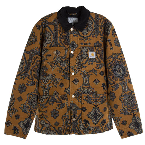 Carhartt WIP Michigan Coat Hamilton Brown Multi Verse/Black I031197 Degli Uberti